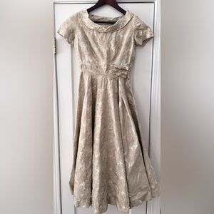 Vintage Ivory 1950’s JLF Original Brocade dress